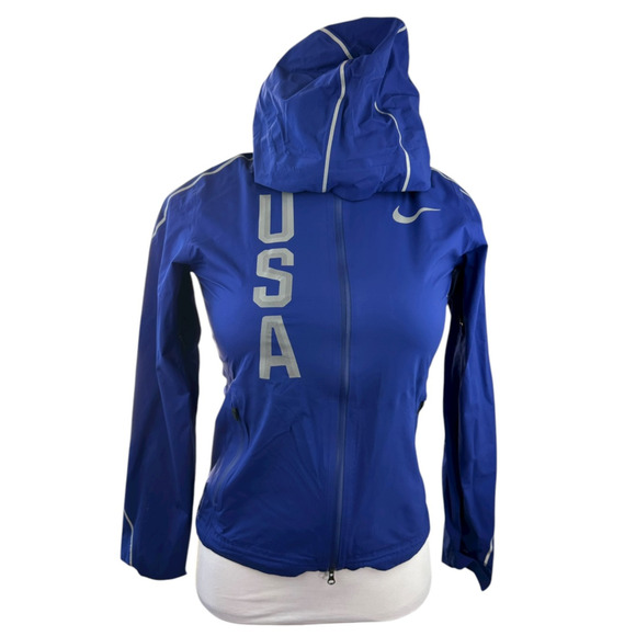 Nike Shield Jacket Hypershield Running Team USA Olympic Blue 807361-455 Small - Picture 4 of 16